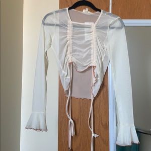 PRINCESS POLLY SHEER CINCH UP BLOUSE